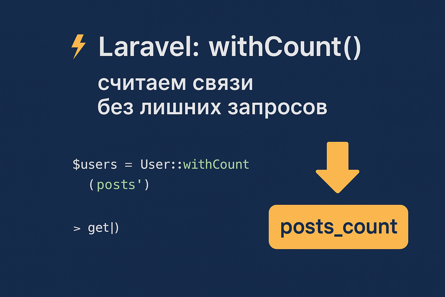 ⚡️ Laravel: withCount() — считаем связи без лишних запросов