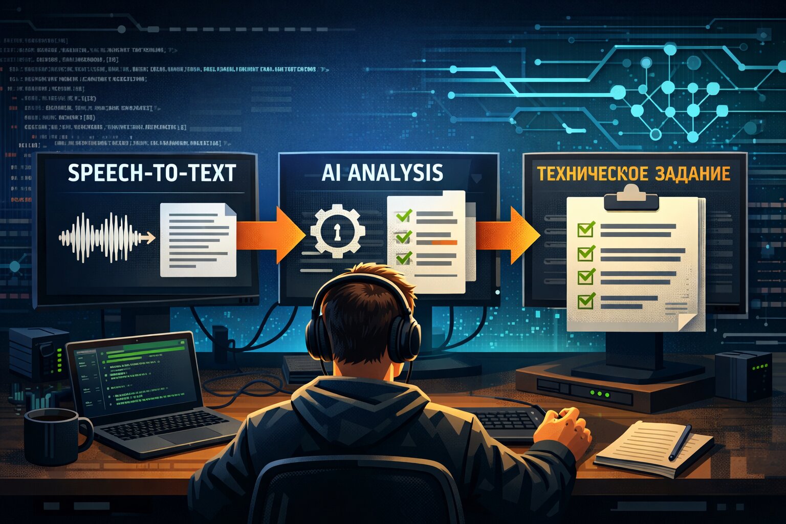 Как я перестал переслушивать созвоны: Speech-to-Text + AI CLI превращают запись встречи в готовое ТЗ