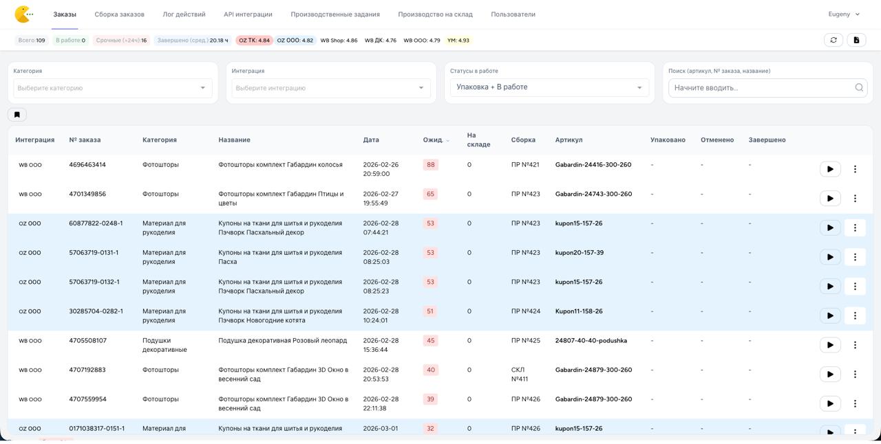 УПАКОВЩИК - УПРАВЛЕНИЕ МАРКЕТПЛЕЙСАМИ И ПРОИЗВОДСТВОМ