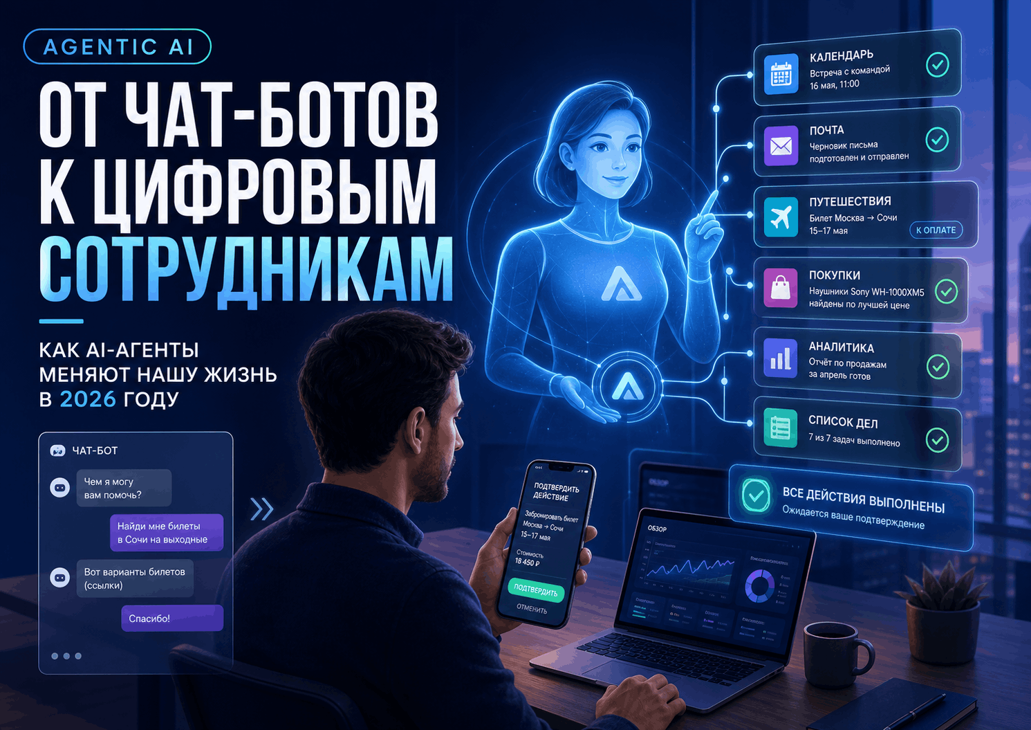 От чат-ботов к цифровым сотрудникам: как AI-агенты меняют нашу жизнь в 2026 году